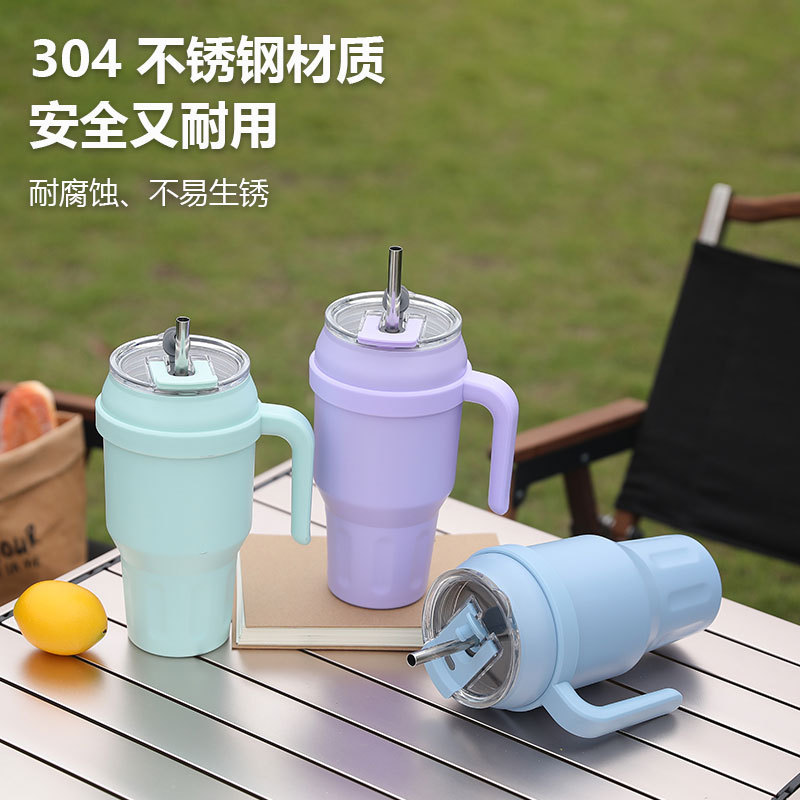 2025新款40oz可双饮小胖杯 真空简约高档水杯304不锈钢户外保温杯|undefined