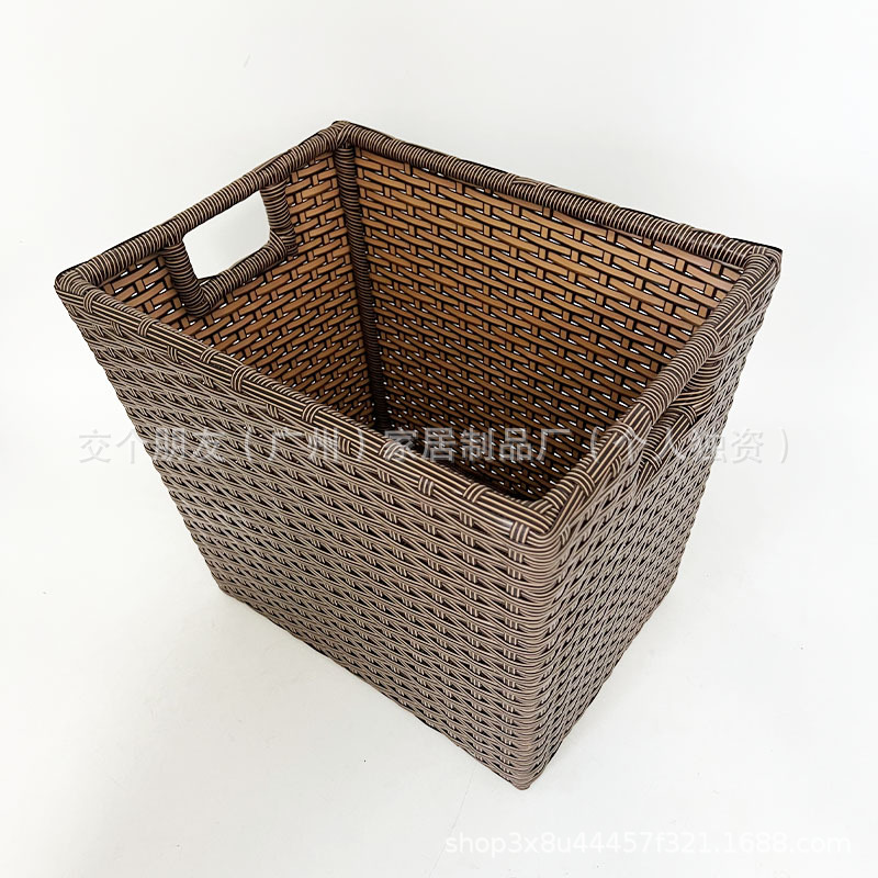 Bathroom Rattan-like Towel Basket PE Aluminum Tube Skeleton Hotel Dirty Clothes Basket Household Storage Toy Storage Basket