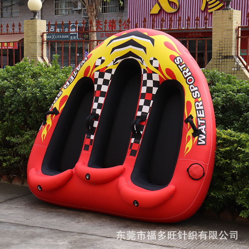 Factory Ready-Made Fabric-Covered Boat-Shaped Towable Watercraft for Multiple People to Share, High-Load-Bearing Inflatable Towable Sofa