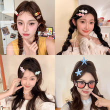 果汁少女心批发小狗夹子夹子女生头饰发夹糖果色无痕夏天鸭嘴夹
