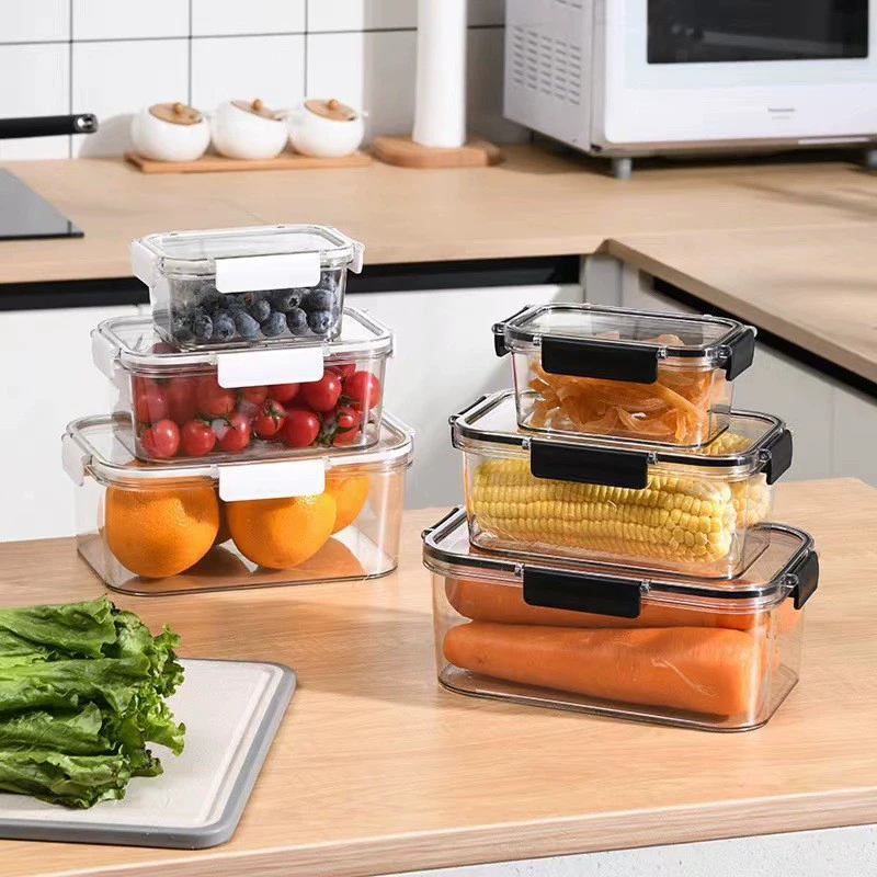 Airtight Food-Grade PP5 Storage Jar, Stackable Crisper Boxes, 450–1000 ml
