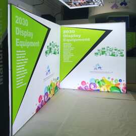 展览布展展会布置海外参展折叠展具快装便携灯箱展会背景墙