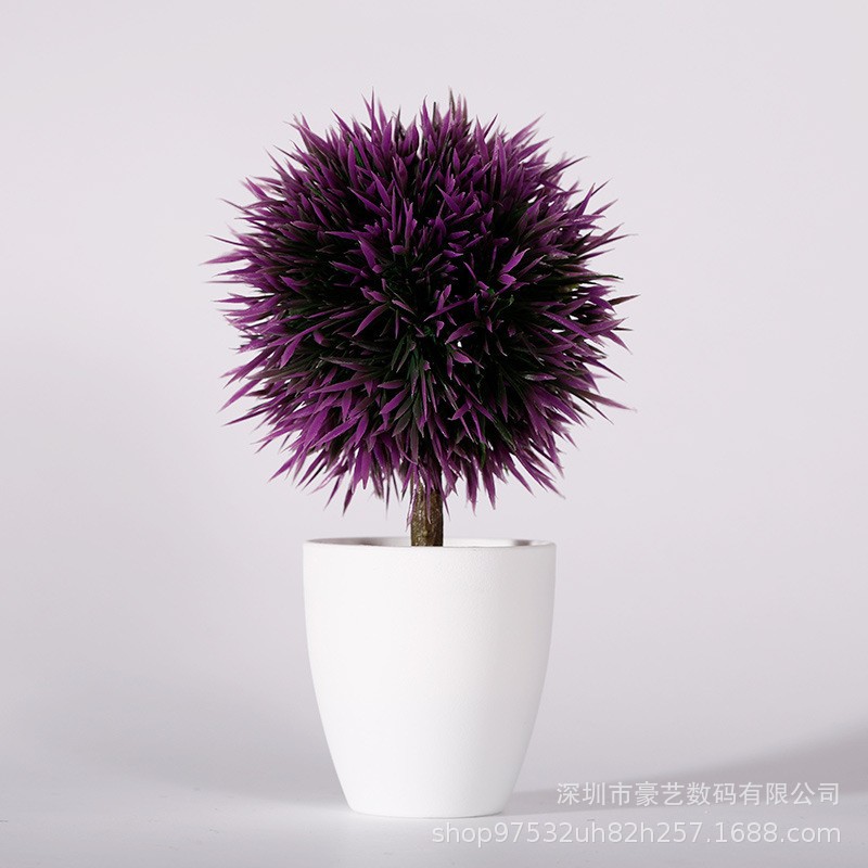 Simulación de plantas verdes, plantas en macetas, comercio electrónico, venta al por mayor, venta directa de fábrica, bola de hierba artificial de plástico, decoración del hogar, decoración del hogar image 28