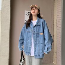 美式复古水洗拼接牛仔外套男士春秋季2025新款潮牌宽松bf百搭夹克