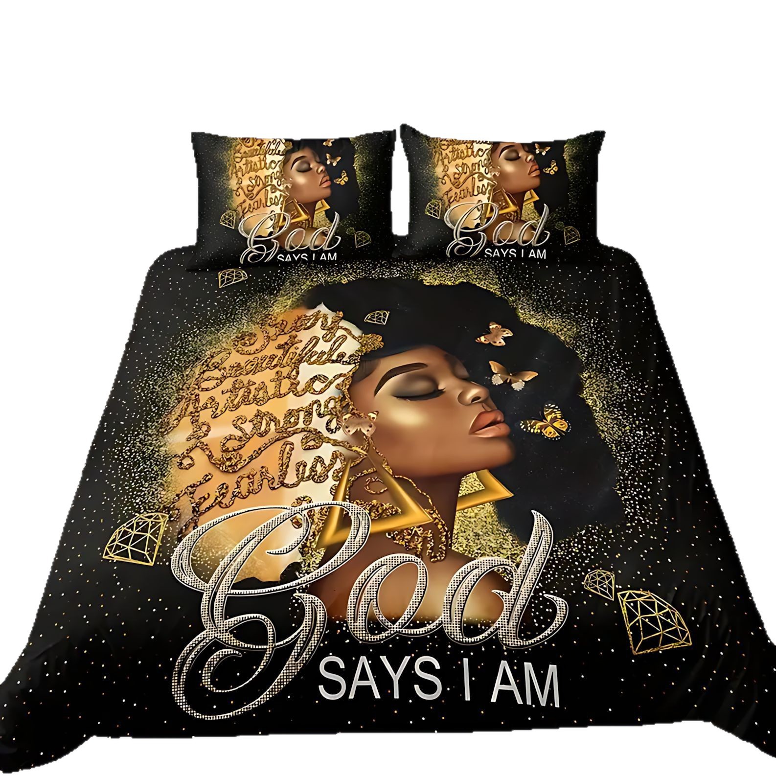 TUME / JIT belleza Miss África transfronteriza textil doméstico impresión digital HD set de colcha de cama