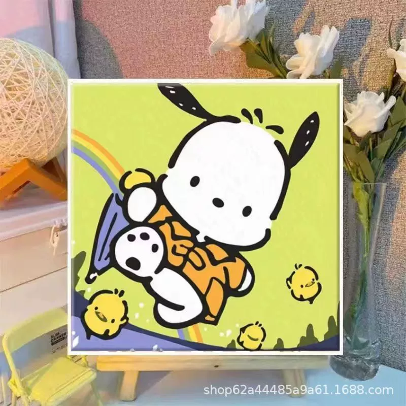 Милый мультяшный цифровой масляный рисунок раскраска повседневный handmade граффити подарок на день рождения картина