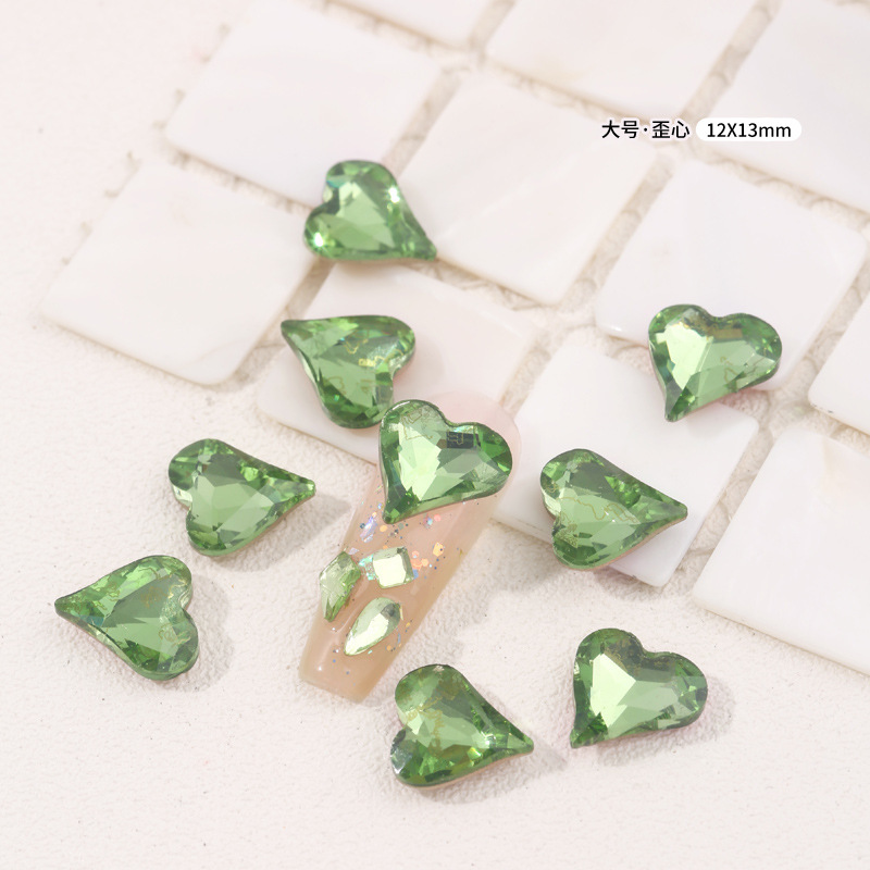 [비뚤어진 하트·대형]12x13mm 싱글