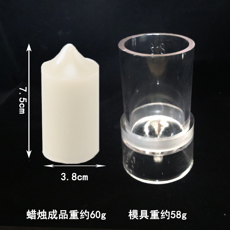 Raya vertical señaló larga barra vela molde diente fino tira cabeza plana acrílico molde aromaterapia vela DIY molde