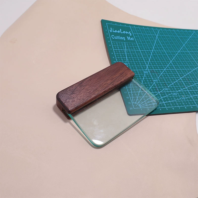 Скребок для стекла Shengyi Chuang Leather Tools из орехового дерева, 8 мм, закаленное стекло, ручной работы, инструменты для работы с кожей, скребок для DIY