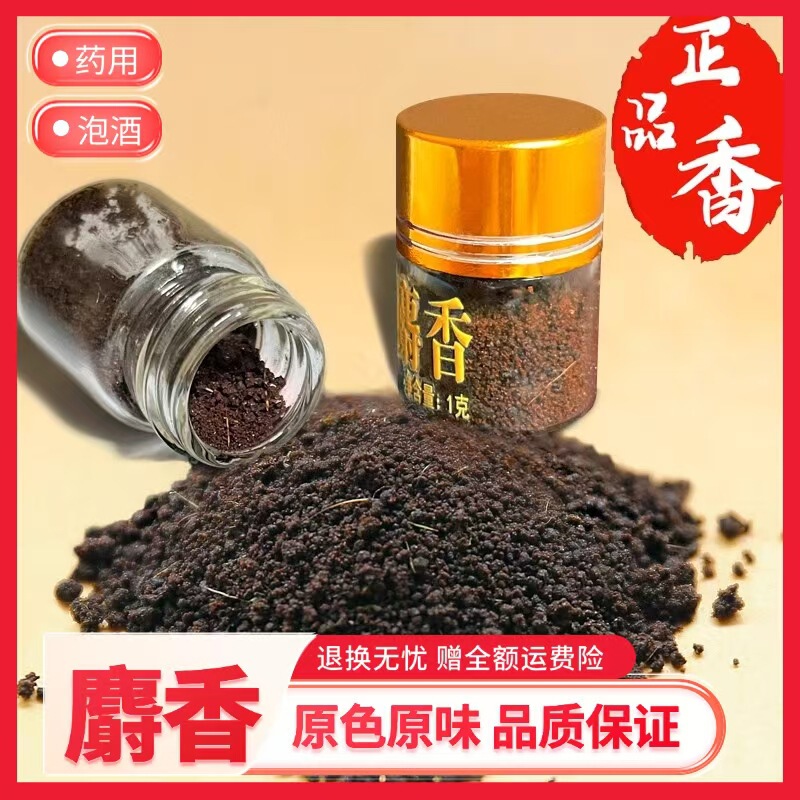 Medicinal and Edible Chinese Herbal Medicine Sichuan Musk Non-Synthetic Musk Powder Genuine Musk 1g 1g Dangmenzi Musk