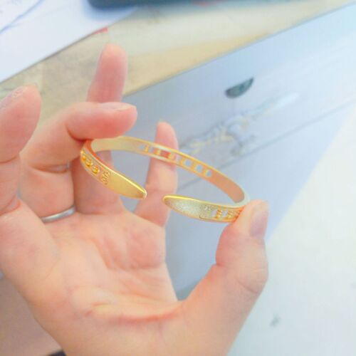 Vietnamese sand gold fortune abacus open bracelet brass gold-plated women's fashion wishful abacus open bracelet bracelet