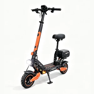 Two-seater electric scooter folding mobility scooter 11inch lithium battery two-wheeled scooter with seat detachable cross-border