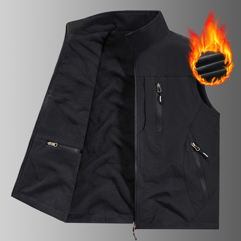 Nuevo chaleco al aire libre transfronterizo hombre multibolsillo chaleco de herramientas de mediana edad suelta chaleco de ocio chaleco 3908