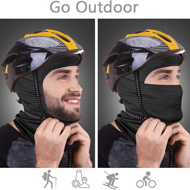 Motorcycle balaclava mask Ski men's and women's soccer ski mask Lightweight riding mask visor_voghion.com