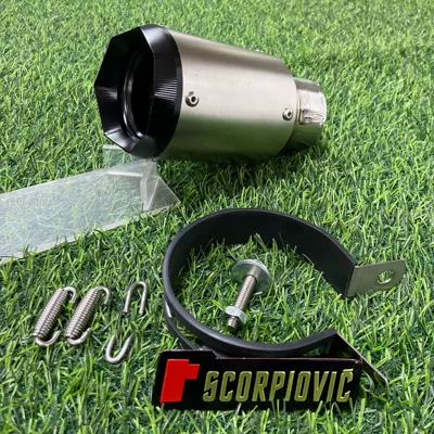 250RR NINJA400 R3 tornado: Motorcycle exhaust pipe - ar-titanium-color-tip-60mm-stainless-steel-clamp