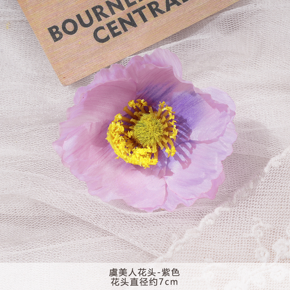 XC-양귀비 꽃 머리-보라색