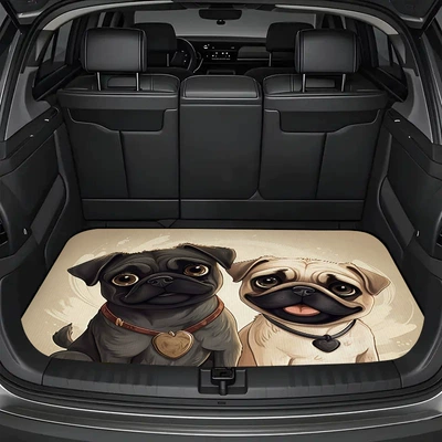 branded and shipped car trunk | Avtomobil döşəmə paspasları - 26415hbxdz-22-75100cmcrystal-velvet-with-dotted-plastic-backing