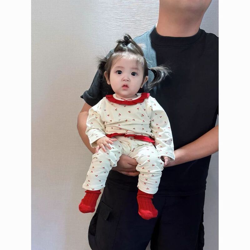 Baby Clothes for Autumn, Cute Long-Sleeved Pajamas for Baby Girls, Autumn Split Suits, Sweet Home Clothes, Spring & Fall Clothes