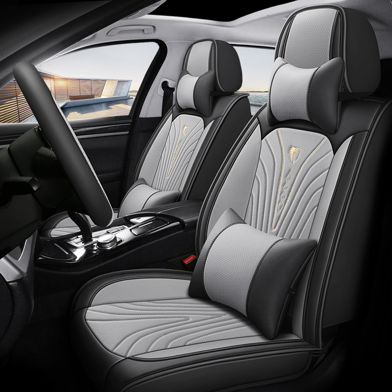 Cover Universal — Universal Seat cushion, seat cover - nappa-leather-5-seats-deluxe-black-gray