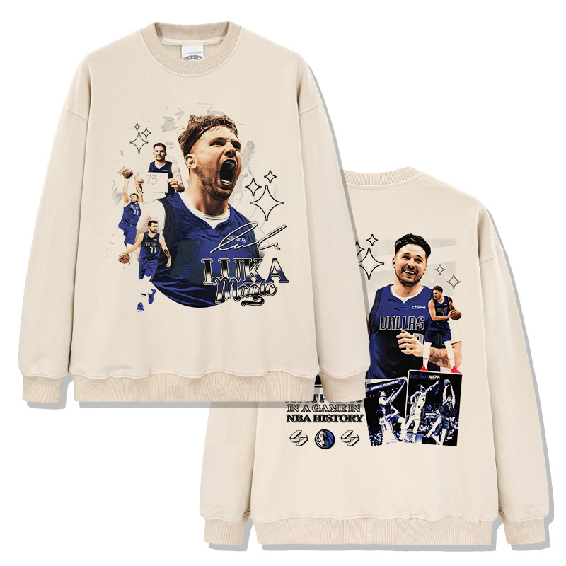 Suéter de cuello redondo de albaricoque