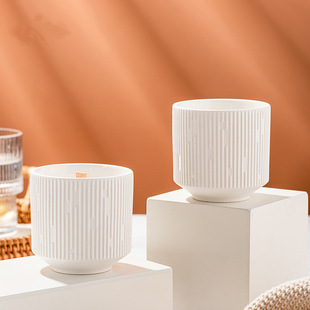 Cross-border matte candle container empty cup support wax filling ceramic aromatherapy candle Cup diy candle jar factory wholesale