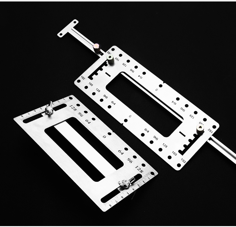 Manuela de puerta de armario de carpintería molde de perforación herramienta de artefacto de instalación de hardware de acero inoxidable multifuncional pin locator