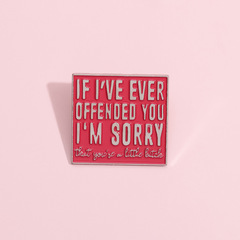 簡約字母金屬徽章創意個性英文短句胸針跨境新品包包服裝配飾別針