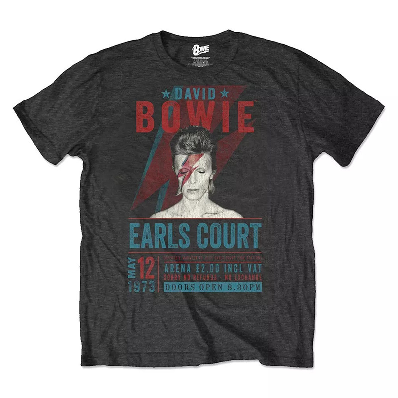 Summer David Bowie Mens Tshirt David Bowie Retro Men's Rock Short Sleeve T-Shirt