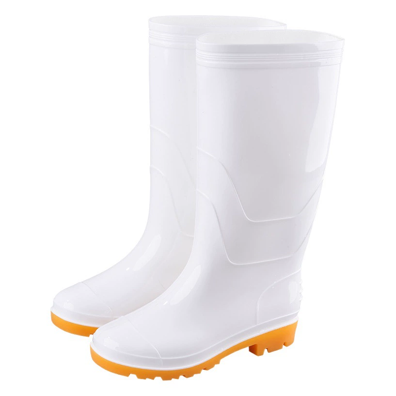 Дождевые сапоги белые маслостойкие кислотостойкие и щелочные заводские пищевые гигиенические сапоги шеф-повар обувь нескользящая водная обувь для работы короткие дождевые сапоги