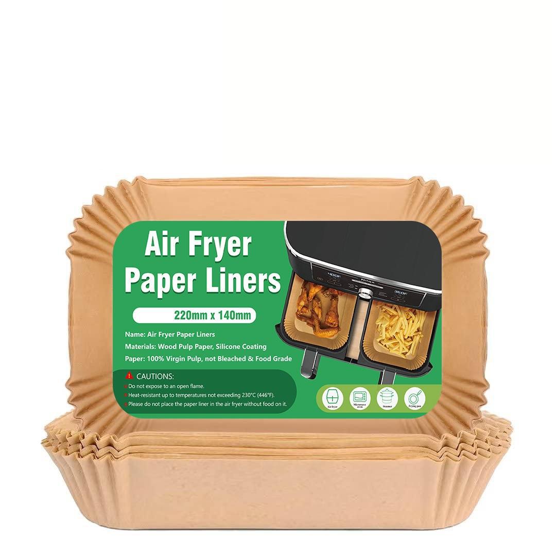 Suministro transfronterizo de papel rectangular doble para freidoras de aire, 22*14, papel para hornear de calidad alimentaria, papel para freidoras de aire