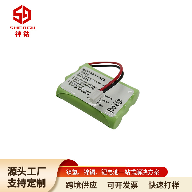 厂家直供3.6V AAA 600mah BT-27910无绳电话电池组 承接外贸订单