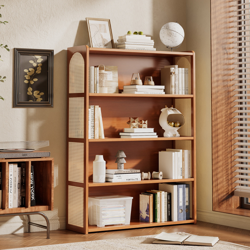 Multi-Layer Bookshelf Home Living Room Study Storage Rack Simple Modern Floor-Standing Storage Rack Vertical Hand-Made Display Rack