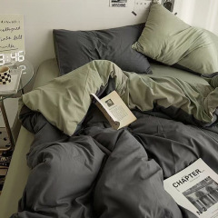 ins シンプル 4点セット 夏用 B&B ボックスシーツ シーツ 掛け布団カバー 学生寮ベッド