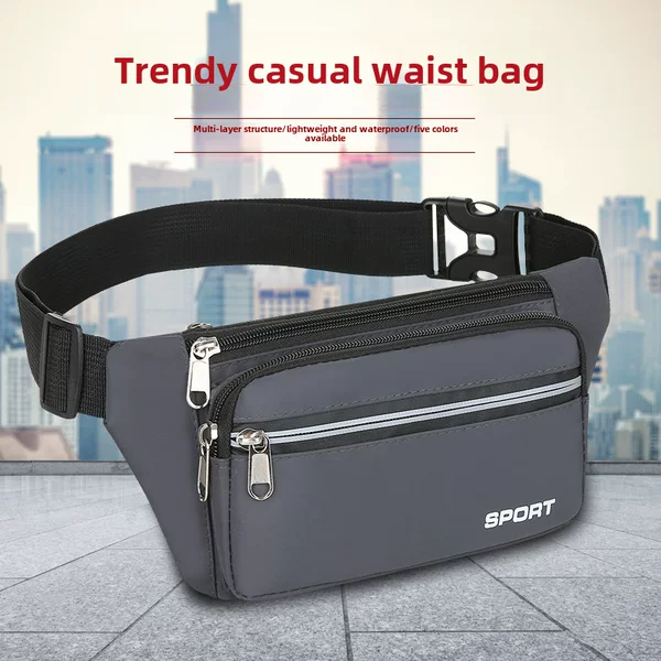 New men's and women's waist bag multi-functional mobile phone bag waterproof wear-resistant cash register bag multi-pocket waist bag wholesale