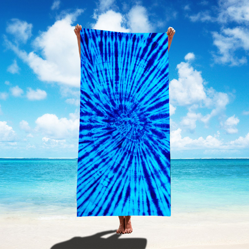 Temu Amazon Explosions Bohemian Tortoise Coconut Tree Beach Towel Tie-Dye Cool Travel Pool Towel