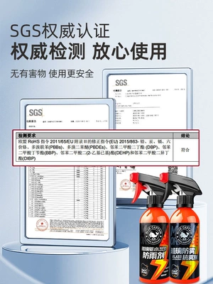 Automotive glass defogging agent — rearview mirrors, anti-rain spray for reflectors