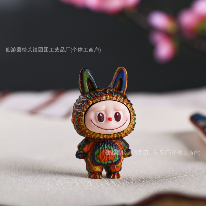 ゴールデンサンダルウッドカボチャラブブ文遊びブレスレットブレスレットファッションジュエリーアクセサリーホームオフィスデスクかわいい小さな装飾品|undefined