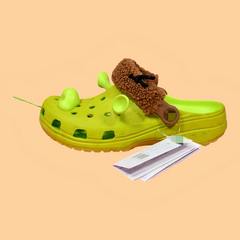 Kajia's New Shrek Collaboration Men's and Women's Couple Shoes, Parent-Child Style Clogs, Beach Shoes, Cartoon Style Wholesale
