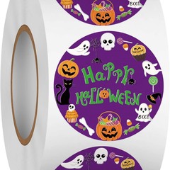 500 ハロウィンホリデーお祝いスカル粘着ステッカーラベルシールステッカー