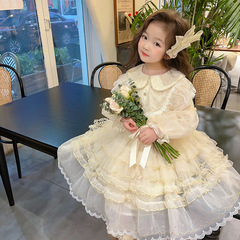 Princess Dress for Girls Spring 2024 New Children's Dress Trendy Baby Girl Lolita Skirt Girls Gown Dress