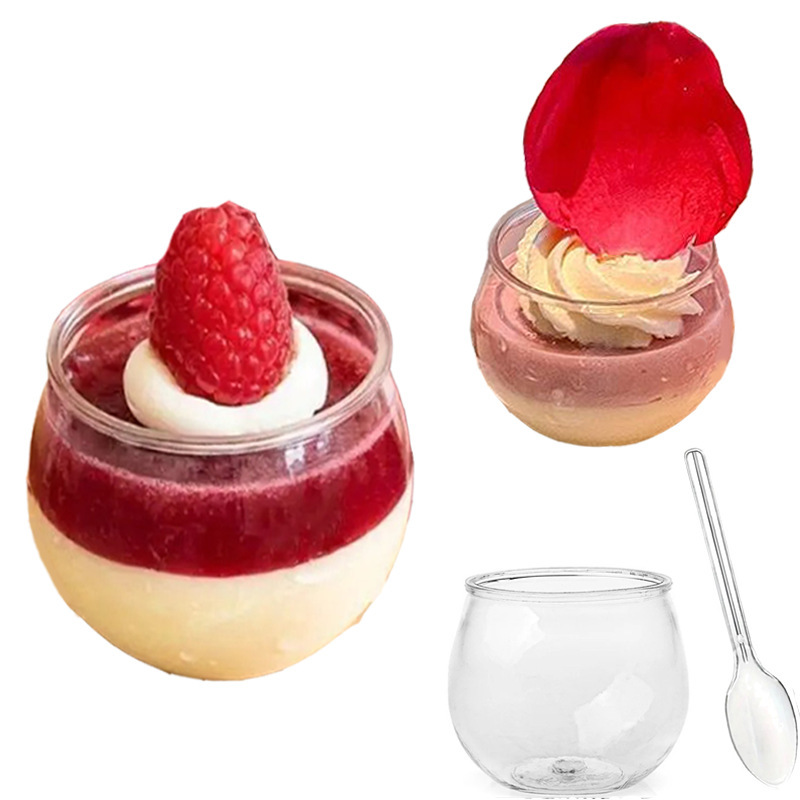 スノーボールカップ、プリンカップ、厚みのある落下防止ケーキ、アイスクリーム、クリームの小さな丸いカップ、落下防止強化、卸売クロスボーダー限定|undefined