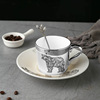 Brand coffee high quality ceramics, set, internet celebrity, European style, mirror effect, wholesale