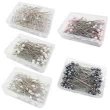 6*65mm梨形针彩色圆头珠光针钻石针服饰装饰大头针厂家批发珠光针