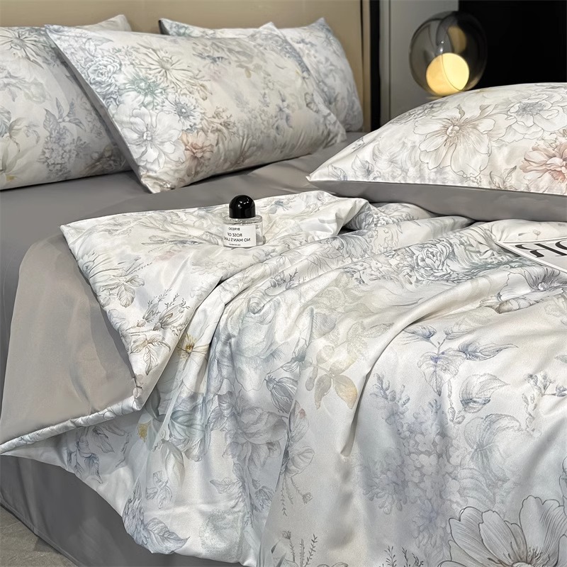 Sensación fresca de seda helada edredón fresco de verano edredón de aire acondicionado dormitorio de verano edredón individual edredón de verano núcleo se puede lavar a máquina edredón fino
