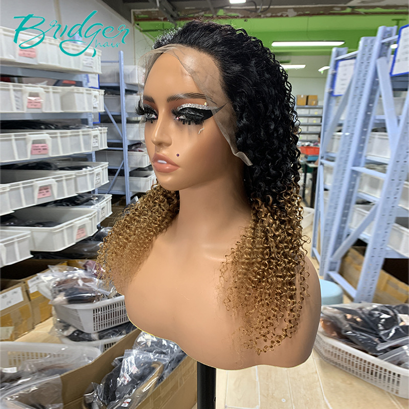 13*4 stitching lace frontal real hair T1b/30 new Human Hair wigs_voghion.com