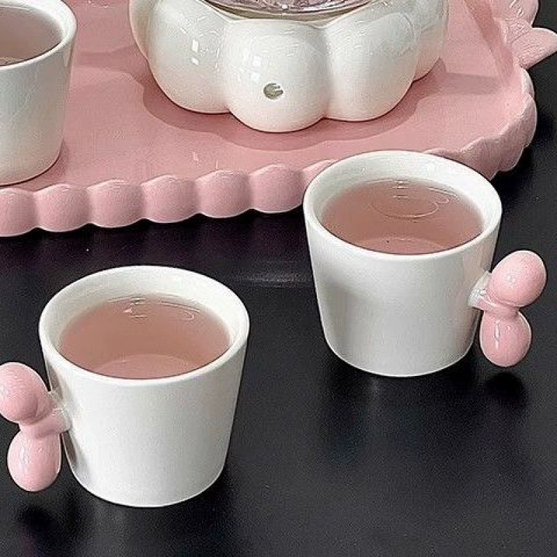 Ceramic flavored tea, teapot, tea cup, set, fruit tea, afternoon tea, candle