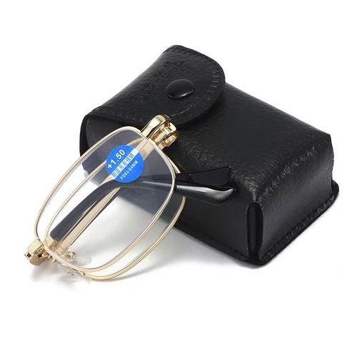 New style far and near dual-use reading glasses for men and women, foldable, portable, smart zoom, anti-blue light reading glasses, factory direct sales