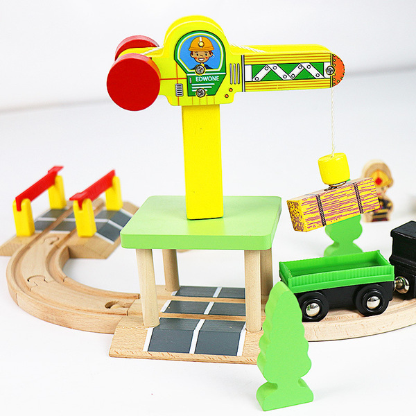 wooden magnetic train railed