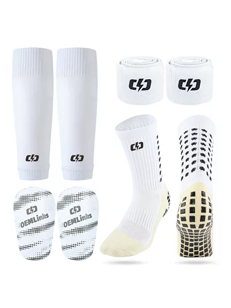 Cross-border best-selling professional leg guard set with thickened towel bottom, sweat-absorbing, odor-resistant, and non-slip sports soccer socks