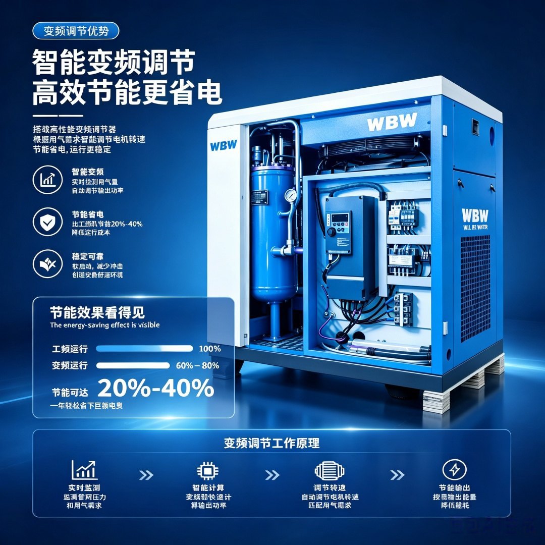 22KW Permanent Magnet Variable Frequency Screw Air Compressor Industrial Silent Energy-Saving Air Compressor